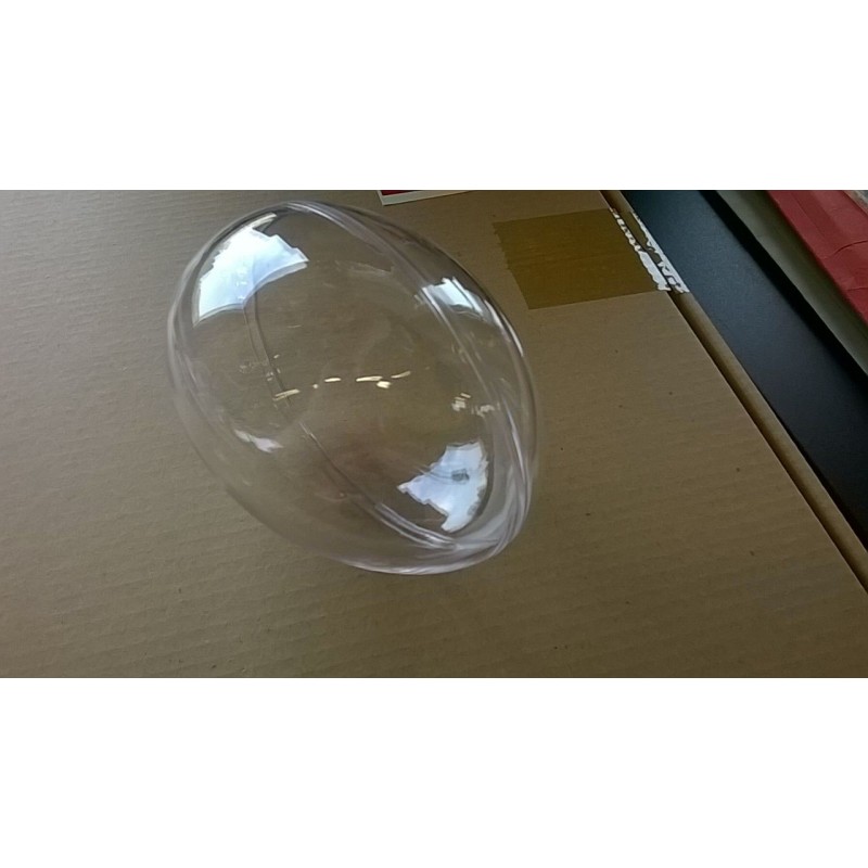 Scatola in vetro trasparente a forma di uovo